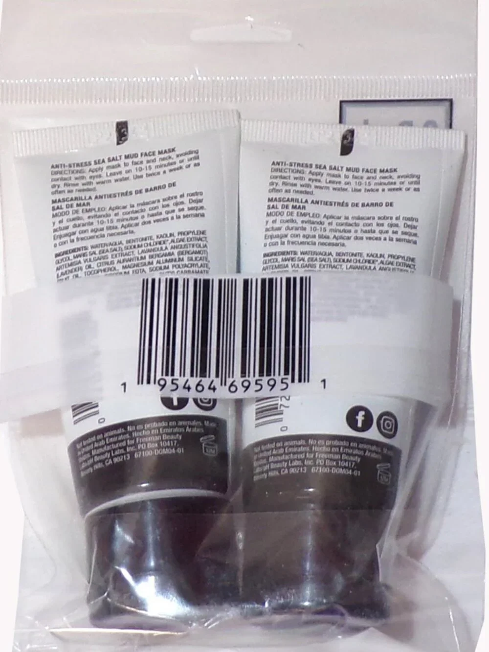 Freeman Basics Anti-Stress Sea Salt Mud Face Mask 1.5 oz. (Set of 2)